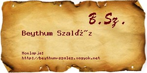 Beythum Szaléz névjegykártya